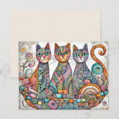 kalmerende katten briefkaart (Voorkant / Achterkant)