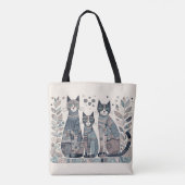 Kalmerende Katten canvas tas (Achterkant)