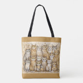 Kalmerende Katten canvas tas (Achterkant)