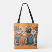 Kalmerende Katten canvas tas (Achterkant)