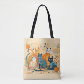 Kalmerende Katten canvas tas (Voorkant)