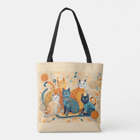 Kalmerende Katten canvas tas (Achterkant)