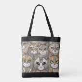 Kalmerende Katten canvas tas (Achterkant)