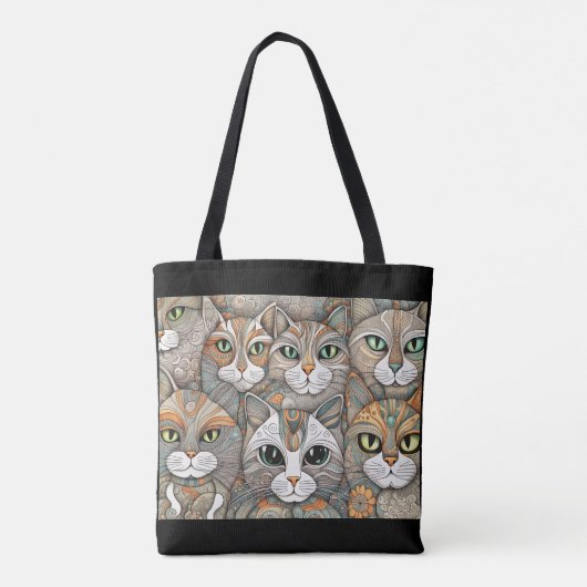 Kalmerende Katten canvas tas (Achterkant)