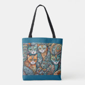Kalmerende Katten canvas tas (Achterkant)