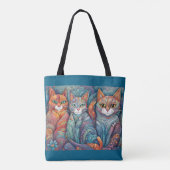 Kalmerende Katten canvas tas (Achterkant)
