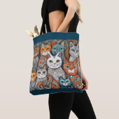 Kalmerende Katten canvas tas (Dichtbij)