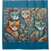 Kalmerende Katten Douchegordijn (Voorkant)
