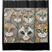 Kalmerende Katten Douchegordijn (Voorkant)