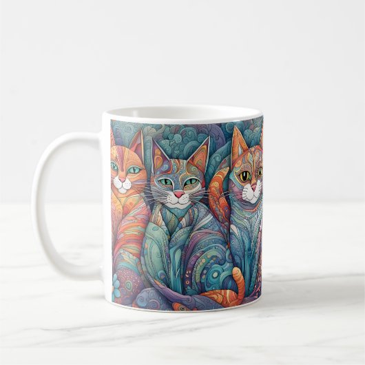 kalmerende katten koffiemok (Links)