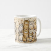 kalmerende katten koffiemok (Voorkant rechts)