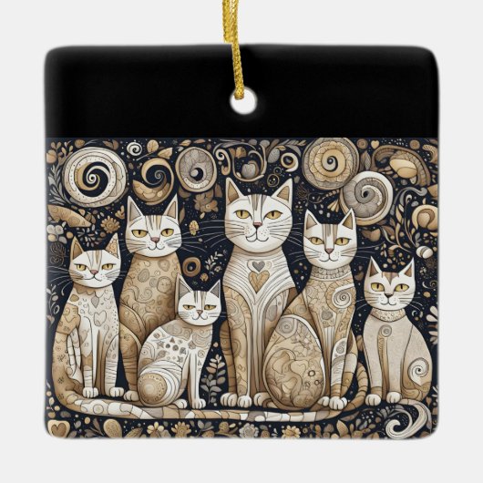 kalmerende katten ornament (Voorkant)