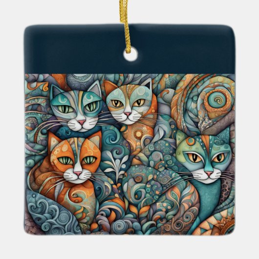 kalmerende katten ornament (Voorkant)