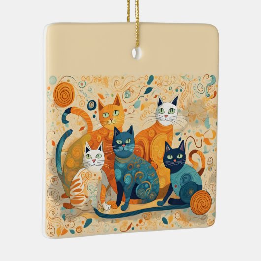 kalmerende katten ornament (Rechts)