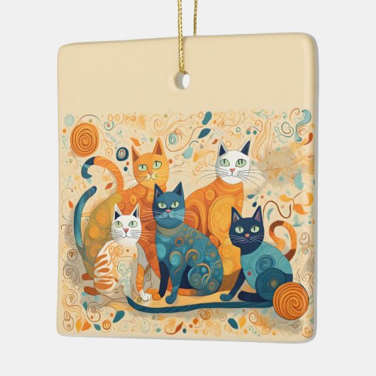 kalmerende katten ornament (Links)