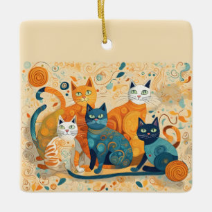 kalmerende katten ornament