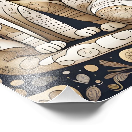 kalmerende katten poster (Hoek)