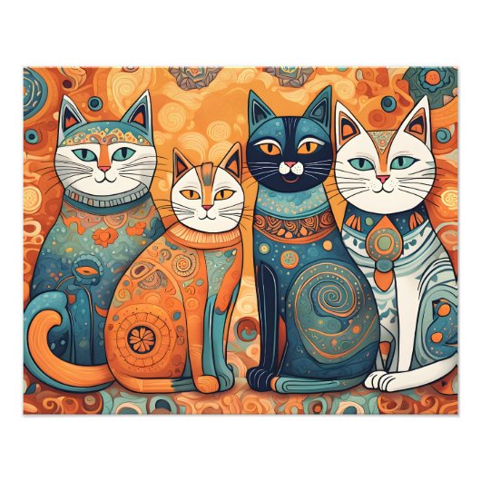 kalmerende katten poster (Voorkant)