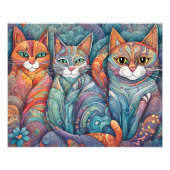 kalmerende katten poster (Voorkant)