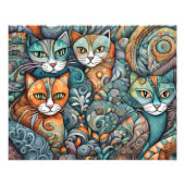 kalmerende katten poster (Voorkant)