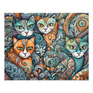 kalmerende katten poster