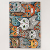 Kalmerende katten puzzel (Verticaal)