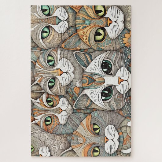 Kalmerende katten puzzel (Verticaal)