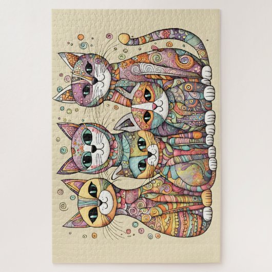 Kalmerende katten puzzel (Verticaal)