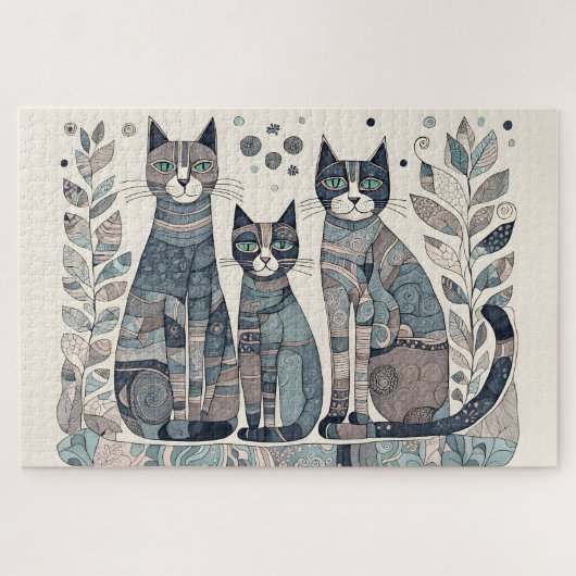 Kalmerende katten puzzel (Horizontaal)