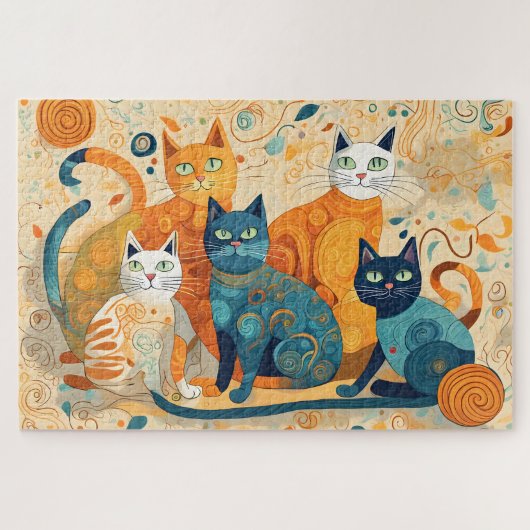 Kalmerende katten puzzel legpuzzel (Horizontaal)