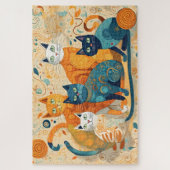 Kalmerende katten puzzel legpuzzel (Verticaal)