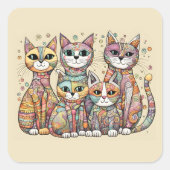 Kalmerende katten stickers (Voorkant)