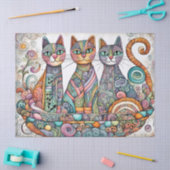 kalmerende katten tissue tissuepapier (Craft)