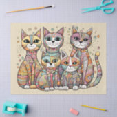 kalmerende katten tissue tissuepapier (Craft)