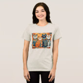 kalmerende katten Tri-Blend T-shirt (Voorkant volledig)