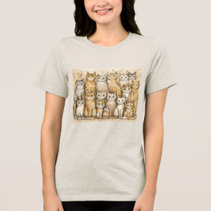 kalmerende katten Tri-Blend T-shirt