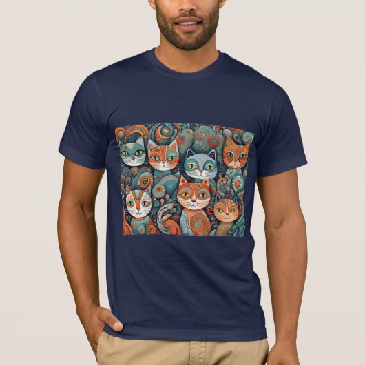 kalmerende katten Tri-Blend T-shirt (Voorkant)