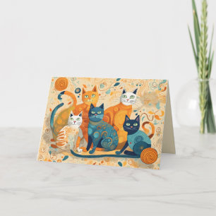 kalmerende katten wenskaart kaart