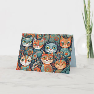 kalmerende katten wenskaart kaart