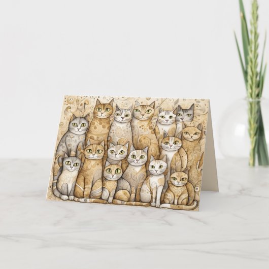 kalmerende katten wenskaart kaart (Voorkant)