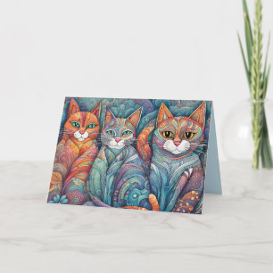 kalmerende katten wenskaart kaart