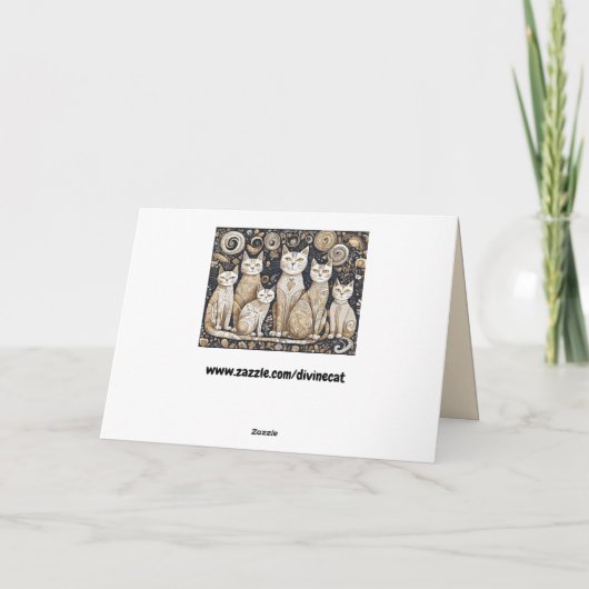 kalmerende katten wenskaart kaart (Achterkant)