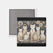 kalmerende kattenmagneet magneet (Voorkant / Achterkant)