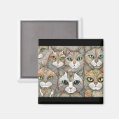kalmerende kattenmagneet magneet (Voorkant / Achterkant)