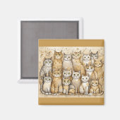 kalmerende kattenmagneet magneet (Voorkant / Achterkant)