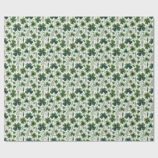 Kalmerende Klavers Cadeaupapier (Vlak)