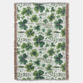 Kalmerende Klavers Deken (Voorkant Verticaal)