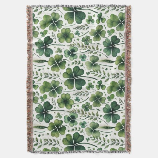 Kalmerende Klavers Deken (Voorkant Verticaal)