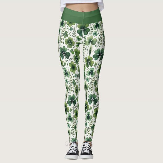 Kalmerende Klavers Leggings (Voorkant)