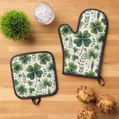 Kalmerende Klavers Ovenwant & Pannenlap Set (Top down)